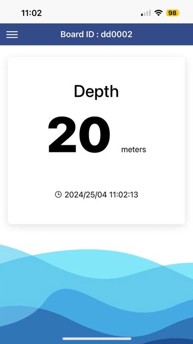GWL app showing a 20 metre groundwater depth reading